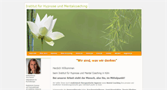 Desktop Screenshot of institut-hypnose-koeln.de